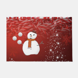Christmas Door Mat, Snowman Doormat