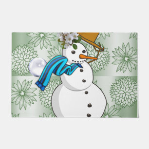 Christmas Door Mat, Snowman Doormat