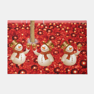 Christmas Door Mat, Snowman Doormat