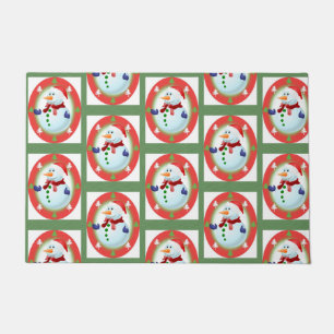 Christmas Door Mat, Snowman Doormat