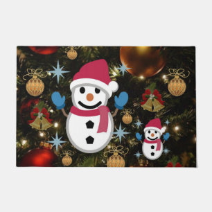 Christmas Door Mat, Snowman Doormat
