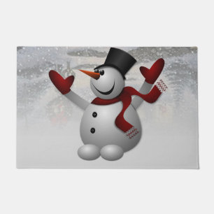 Christmas Door Mat, Snowman Doormat