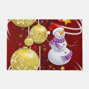 Christmas Door Mat, Snowman Doormat