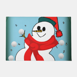 Christmas Door Mat, Snowman Doormat