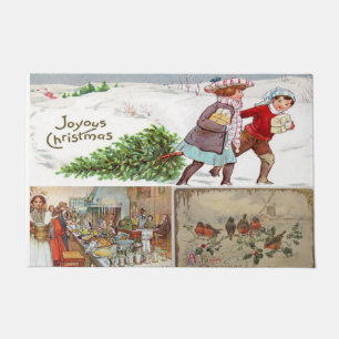 Christmas Door Mat, Vintage Doormat