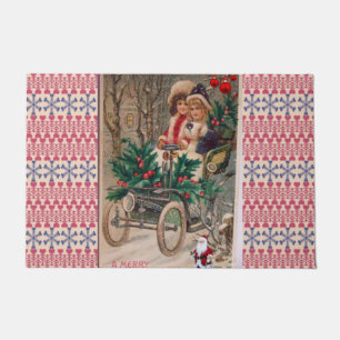 Christmas Door Mat, Vintage Doormat
