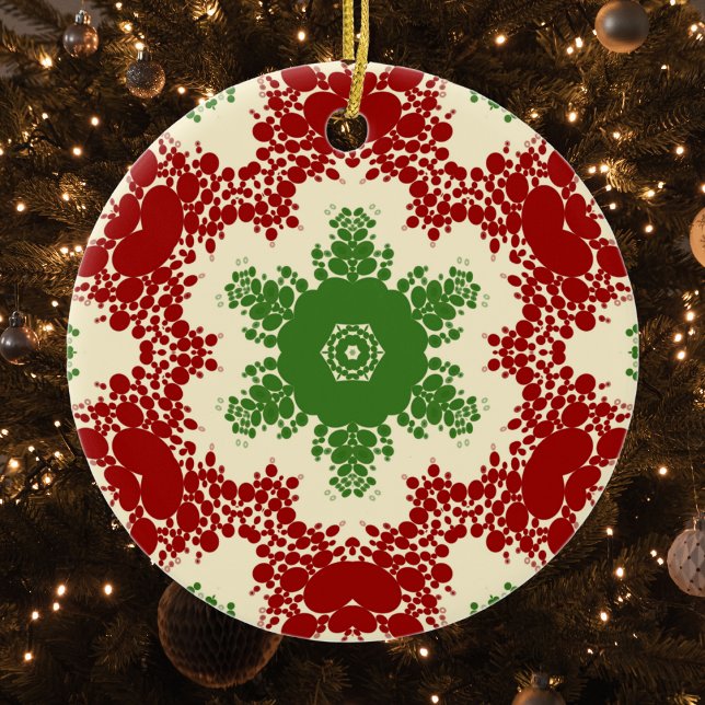 Christmas Dot Mandala Ceramic Tree Decoration (Creator Uploaded)