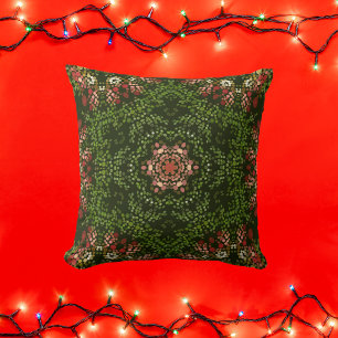 Christmas Dot Mandala Cushion