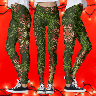 Christmas Dot Mandala Leggings