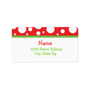 Christmas Dots Address Lables Label