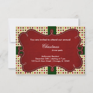 Christmas Dots Invitation