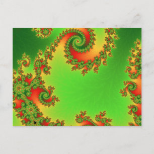 Christmas Double Spiral Postcard