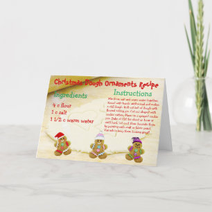 Christmas Dough Cookie Ornament Recipe Card