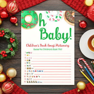 Christmas Doughnut Baby Shower Predictions Game