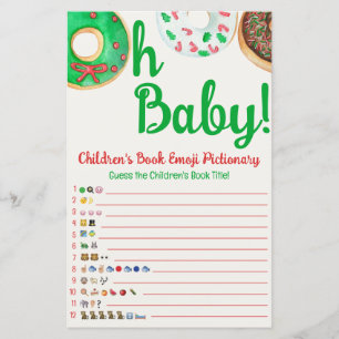 Christmas Doughnut Baby Shower Predictions Game