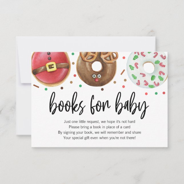 Christmas Doughnut Baby Sprinkle Books for Baby Ca Thank You Card (Front)