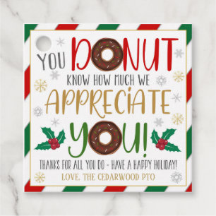 Christmas Doughnut Gift Tag