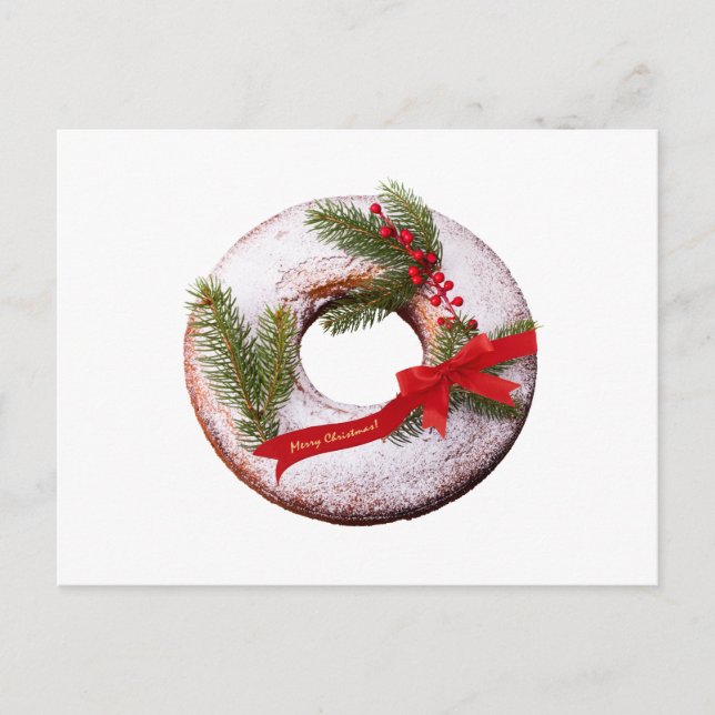 Christmas Doughnut Holiday Postcard (Front)