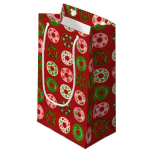 Christmas Doughnut Holiday Treat Pattern Small Gift Bag