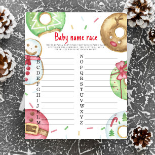 Christmas doughnuts - Baby name race game