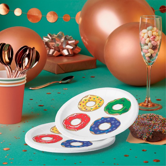 Christmas Doughnuts Paper Plates (Creator Uploaded)