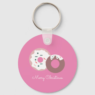 Christmas Doughnuts Sprinkles Bakery  Merry Christ Key Ring