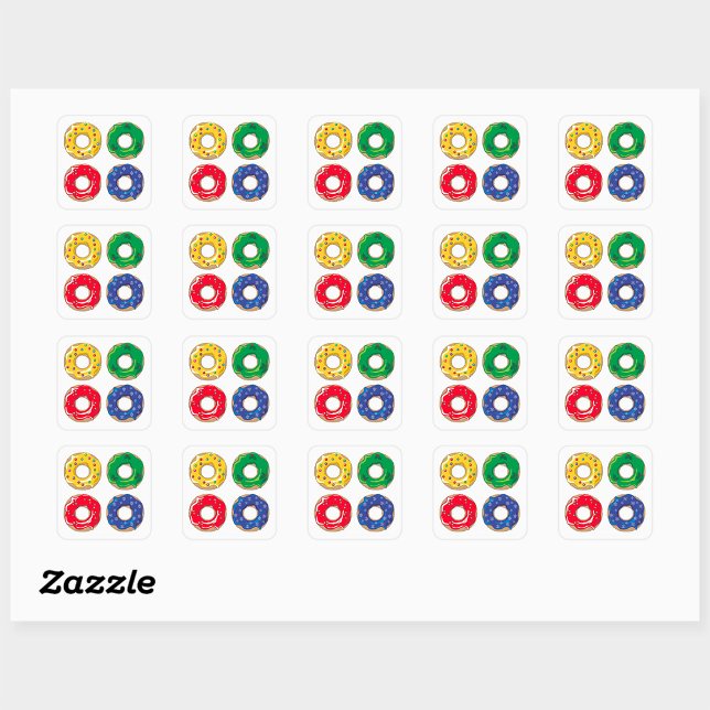Christmas Doughnuts Square Sticker (Creator Uploaded)