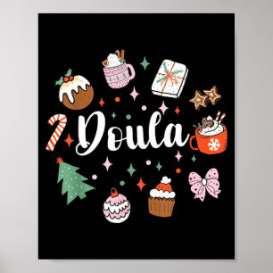 Christmas Doula Midwife Birth Worker Stpartum Xmas Poster