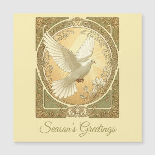 Christmas Dove Art Nouveau Aesthetic Design
