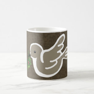 Christmas dove coffee mug