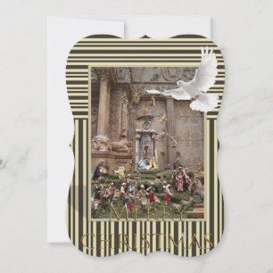 Christmas Dove Nativity Flat Greeting Card, Jesus Card
