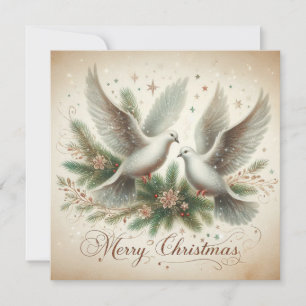 Christmas Doves Holiday Card