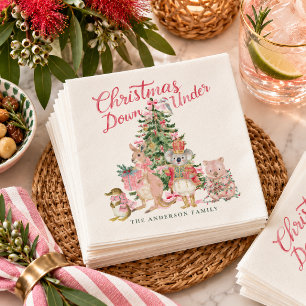 Christmas Down Under Personalised Party Napkins