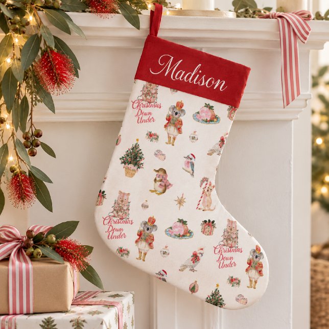 Christmas Down Under Personalised Stocking (Creator Uploaded)