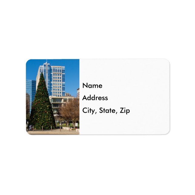 Christmas Downtown Dallas Address Label (Front)