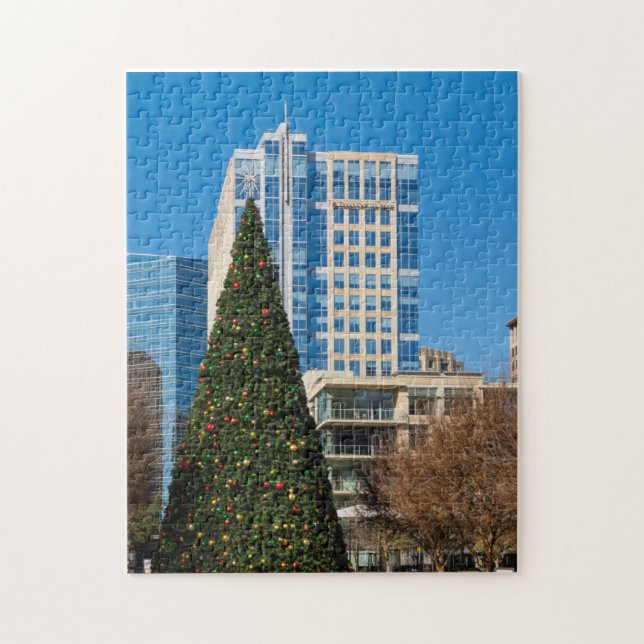 Christmas Downtown Dallas Jigsaw Puzzle (Vertical)