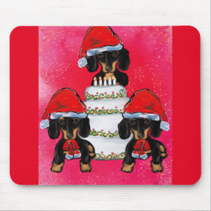 Christmas Doxies Mouse Mat
