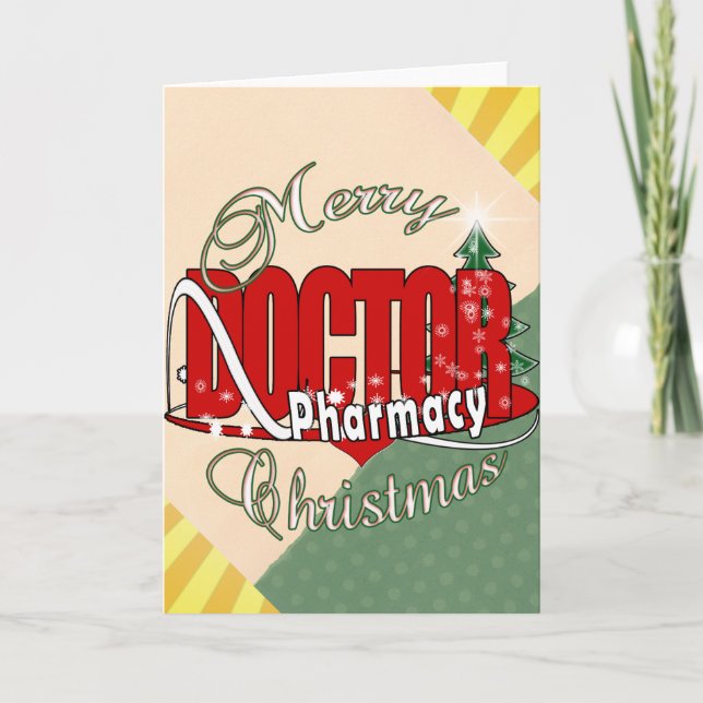 CHRISTMAS DR DOCTOR PHARMACY HOLIDAY CARD (Front)