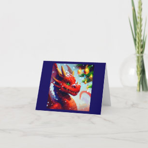 Christmas Dragon 2 Holiday Card