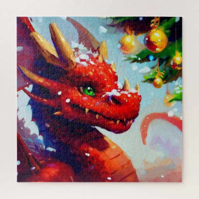 Christmas Dragon (2) Jigsaw Puzzle (Vertical)
