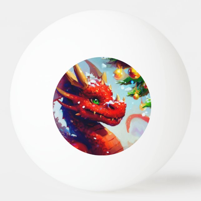 Christmas Dragon (2) Ping Pong Ball (Front)