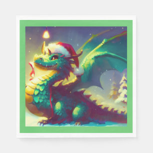 Christmas Dragon 3 Napkin