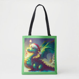Christmas Dragon 3 Tote Bag