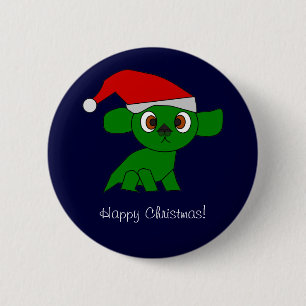 Christmas Dragon Button