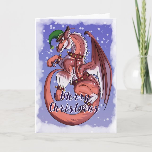 Christmas Dragon Card (Front)