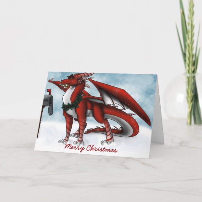 Christmas Dragon Card (Front)