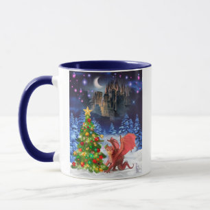Christmas Dragon Getting Into Trouble Mug