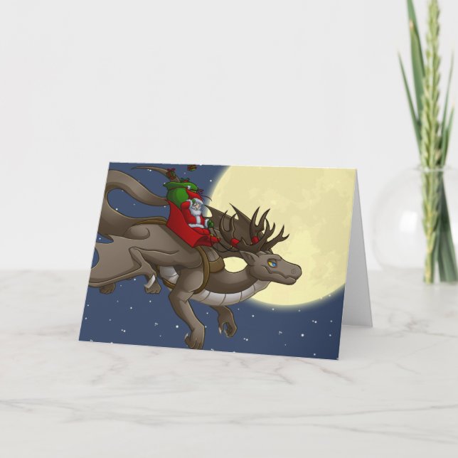 Christmas Dragon Greeting Card (Front)