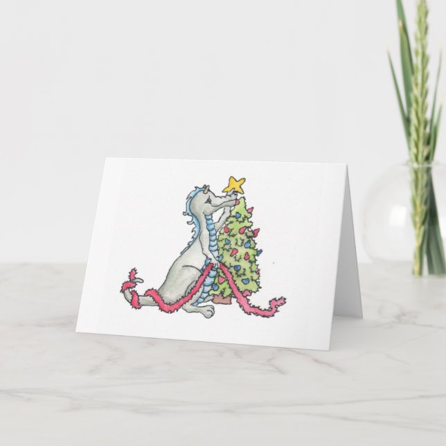 Christmas Dragon Holiday Card (Front)