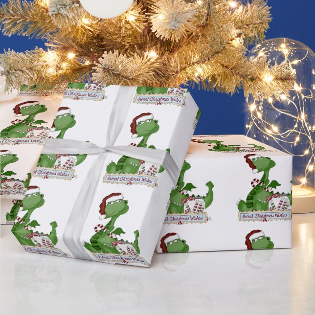 Christmas Dragon Holiday wrapping paper (Holidays)